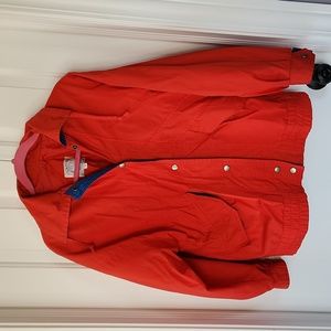 Red Y2K windbreaker